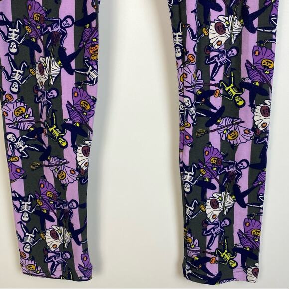 LULAROE GIRLS HALLOWEEN PURPLE LEGGINGS SIZE TWEEN - Picture 5 of 10
